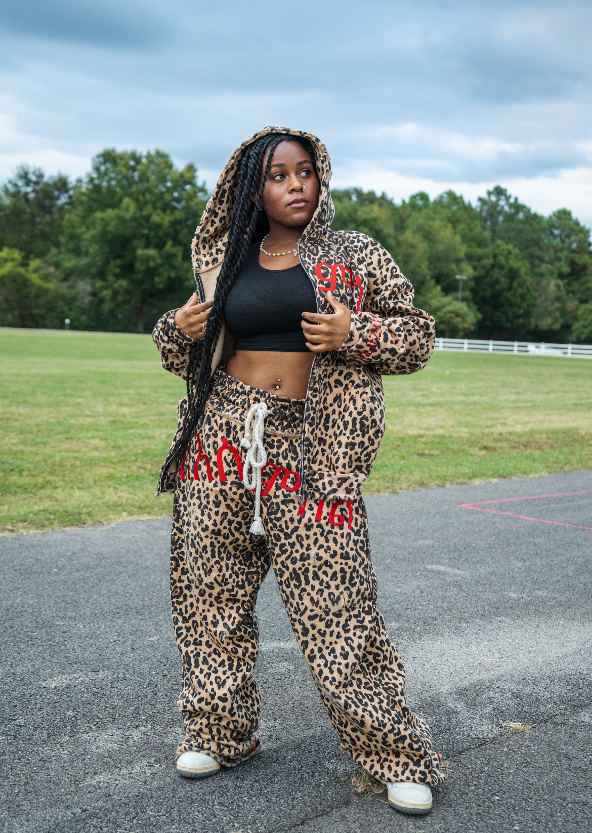 "Ethio-Cheetah" Mens Hoodie